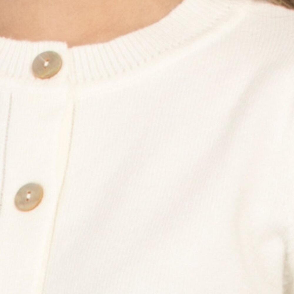 MARLED Puff Sleeve Button Front Cardigan - Picture 3 of 4